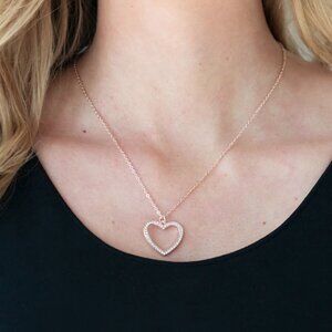 Paparazzi Jewelry Accessories - GLOW by Heart - Copper Necklace - Vintage